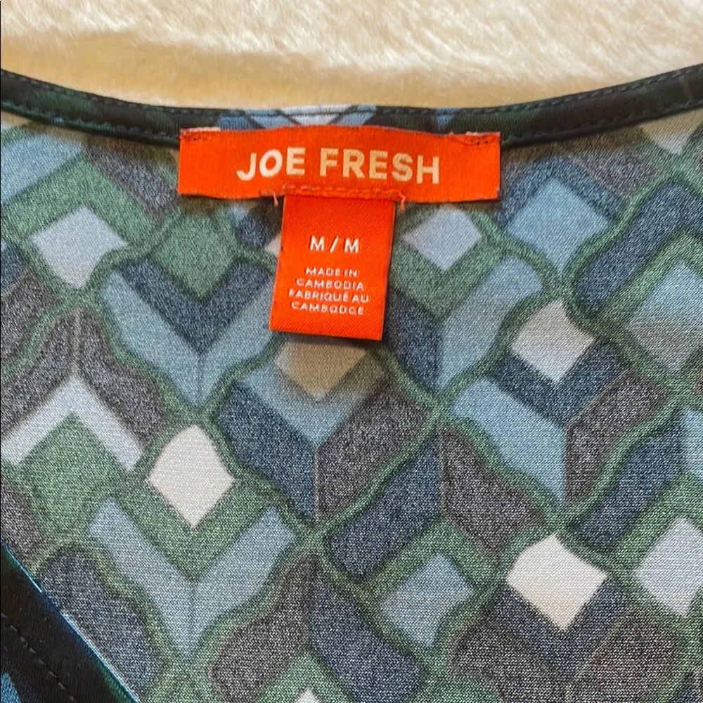 🇨🇦 Joe Fresh Geometric Patterned Black Sleeveless Dress, women's size M - Picture 12 of 15